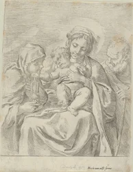 Święta Rodzina ze św. Klarą, 1590-1600.