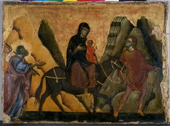 Ucieczka do Egiptu (tempera na drewnie)