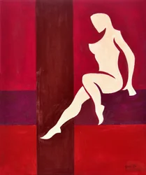 Bold as Love (Towering in Shiny Metallic Purple Armour), 2015 (olej na płótnie)