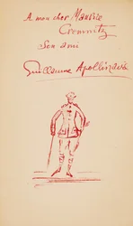 Dedykacja dla Maurice’a Cremnitza z „Le Poète assassiné”, 1916