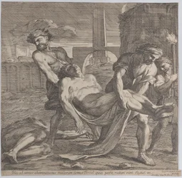 Abdon i Sennen zabierają wczesnych chrześcijańskich męczenników na pogrzeb, 1650-60.