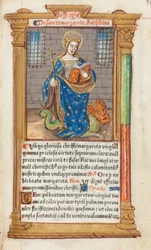 Drukowana księga godzin (do użytku rzymskiego): fol. 110r, św. Małgorzata