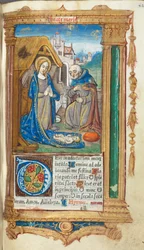 Drukowana księga godzin (do użytku rzymskiego): fol. 34r, Narodzenie Pańskie