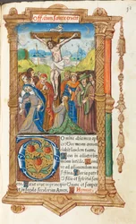 Drukowana księga godzin (do użytku rzymskiego): fol. 55r, Ukrzyżowanie