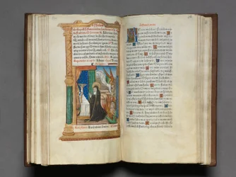 Drukowana księga godzin (do użytku rzymskiego): fol. 85r, mniszka dominikańska