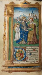 Drukowany Księga Godzin Korzystanie z Rzymu: fol.29v, Nawiedzenie, 1510.