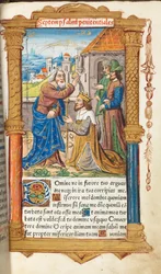 Drukowany Księga Godzin Korzystanie z Rzymu: fol. 65r, Dawid i Samuel, 1510.