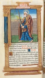 Drukowany Księga Godzin Korzystanie z Rzymu: fol. 99v, św. Paweł, 1510.