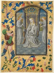 Kartka z Księgi Godzin: Ofiarowanie w świątyni, ok. godz. 1470-1480.