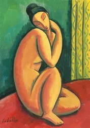 Akt Modiglianiego, 2010 (gwasz na papierze)