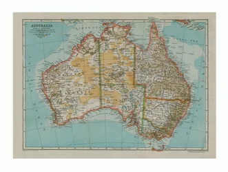Mapa Australii, ok. 1910 r