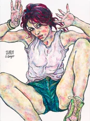 Portret dziewczyny, aby zaspokoić tęsknotę