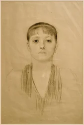 Portret dziewczynki w połowie długości z przodu
