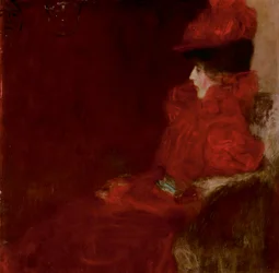 Klimt - DAME IM FAUTEUIL (KOBIETA W FOTELU), 1897-98