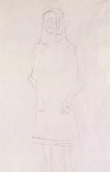 Mada Primavesi, ok. 1925 (ołówek na błyszczącym japońskim papierze)
