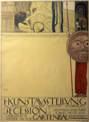 Plakat na I Wystawę Secesji (ocenzurowany)