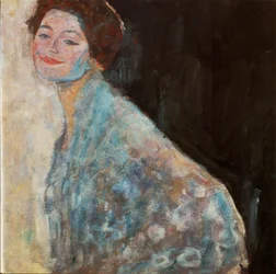 Portret damy w bieli