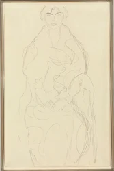Siedząca kobieta z przodu, ok. 1917-18