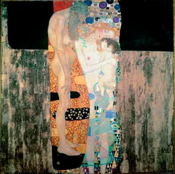 Trzy wieki kobiety Obraz Gustava Klimta (1862-1918) 1905 wym. 180x180 cm Rzym, Galleria Nazionale d