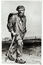 Jean Valjean, ilustracja z „Nędzników” Victora Hugo (1802–85) 1862