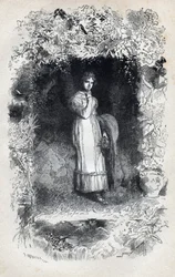 Portret zakochanej Fantine autorstwa Tolomyesa - Ilustracja Gustave