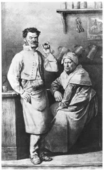 The Thenardier, ilustracja z „Nędzników” Victora Hugo (1802–85) 1862