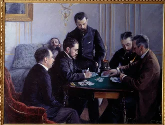 Część besigue. Obraz Gustave Caillebotte (1848-1894)