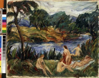 "Kobiety nad rzeką" (Kobiety nad rzeką) Obraz Gustave