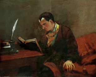 Charles Baudelaire, francuski poeta (olej na płótnie)