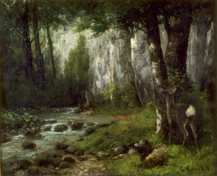 Courbet - Jeleń w lesie, około 1839-1877