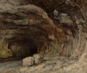 Grota Sarrazine niedaleko Nans-sous-Sainte-Anne, c.1864 (olej na płótnie)