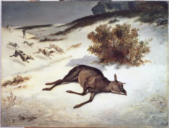 Tył zmuszony w śniegu, 1866