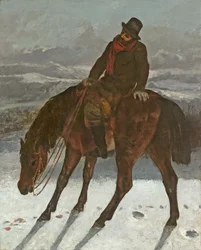 Myśliwy na koniu, ok. 1864