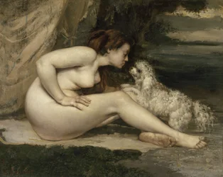 Naga kobieta z psem, 1861-1862