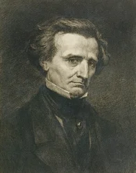 Portret Hectora Berlioza (1803-69) sztychowany przez A. Gilberta, wyd. w „Gazette des Beaux-Arts”