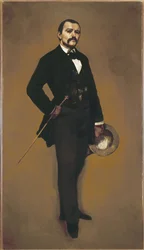 Portret mężczyzny malowany przez Gustave Courbet