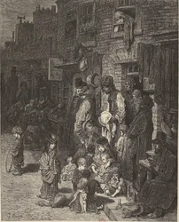 Gustave Doré - Wentworth Street Whitechapel - Londyn, pielgrzymka