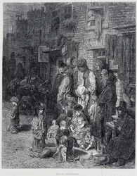 Ulica w Whitechapel - w „Londynie” Gustave Dore