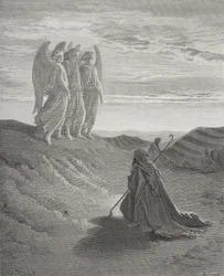 Abraham i trzej aniołowie, ilustracja z 