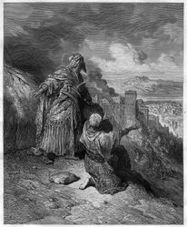 Boabdil opuszcza Granadę - Abu Abd Allah Mohammed, vel El Chico (Muhammad XII) (1459-1533) ostatni arabski król Granady, ilustracja z „Opowieści o wyprawach krzyżowych” J-F. Michaud