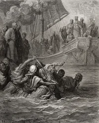 Śmierć Almoadama, ilustracja z „Bibliotheque des Croisades” J-F. Michaud, 1877 (lito)