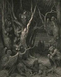 Tutaj gnieżdżą się brutalne harpie, ok. 1890 r.