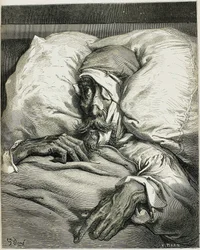 Ilustracja z powieści Don Kichot Miguela de Cervantesa, 1863