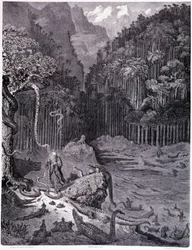 Widziałem w Ameryce... deska XI - Ilustracja Gustave Dore (1832-1883), do La legende du Jeif Wędrówka Pierre