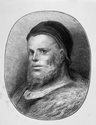 Portret młodego Rabelaisa - rycina, autorstwa Gustave Dore