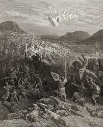 Bitwa pod Niceą w 1097 r., ilustracja z „Bibliotheque des Croisades” J-F. Michaud, 1877 r.