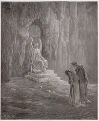 Boska Komedia, Czyściec, pieśń 9: Dante i Wergiliusz u bram Czyśćca - Dante Alighieri (1265-1321) - Ilustracja Gustave