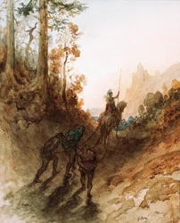 Giganci są schwytani, ok. 1869-83 (akwarela)
