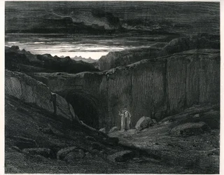 Piekło Dantego Alighieri z Boskiej komedii, zilustrowane przez Gustave
