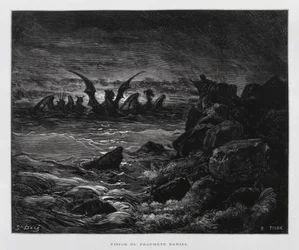 Wizja proroka Daniela, ilustracja z Biblii Dore